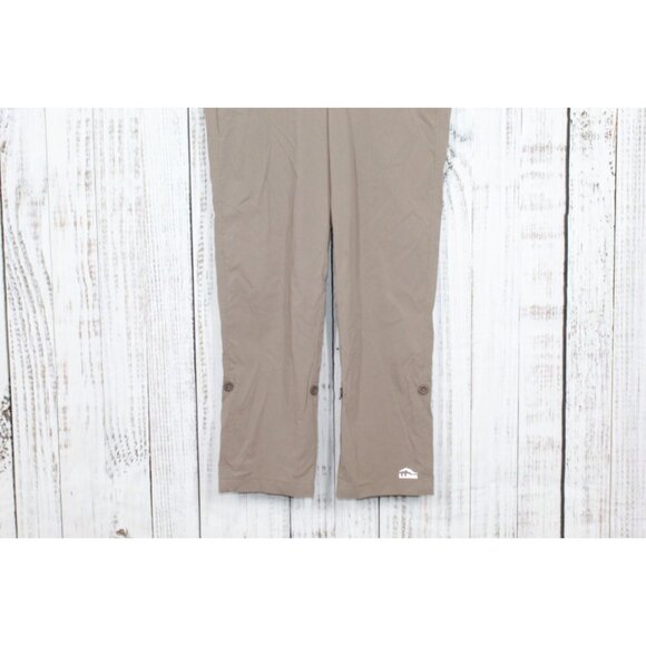 LL Bean Access Trail Pants Straight Leg Toasted Almond Size 8 Reg - Picture 3 of 11